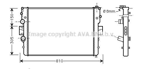 AVA QUALITY COOLING Radiaator,mootorijahutus IV2087